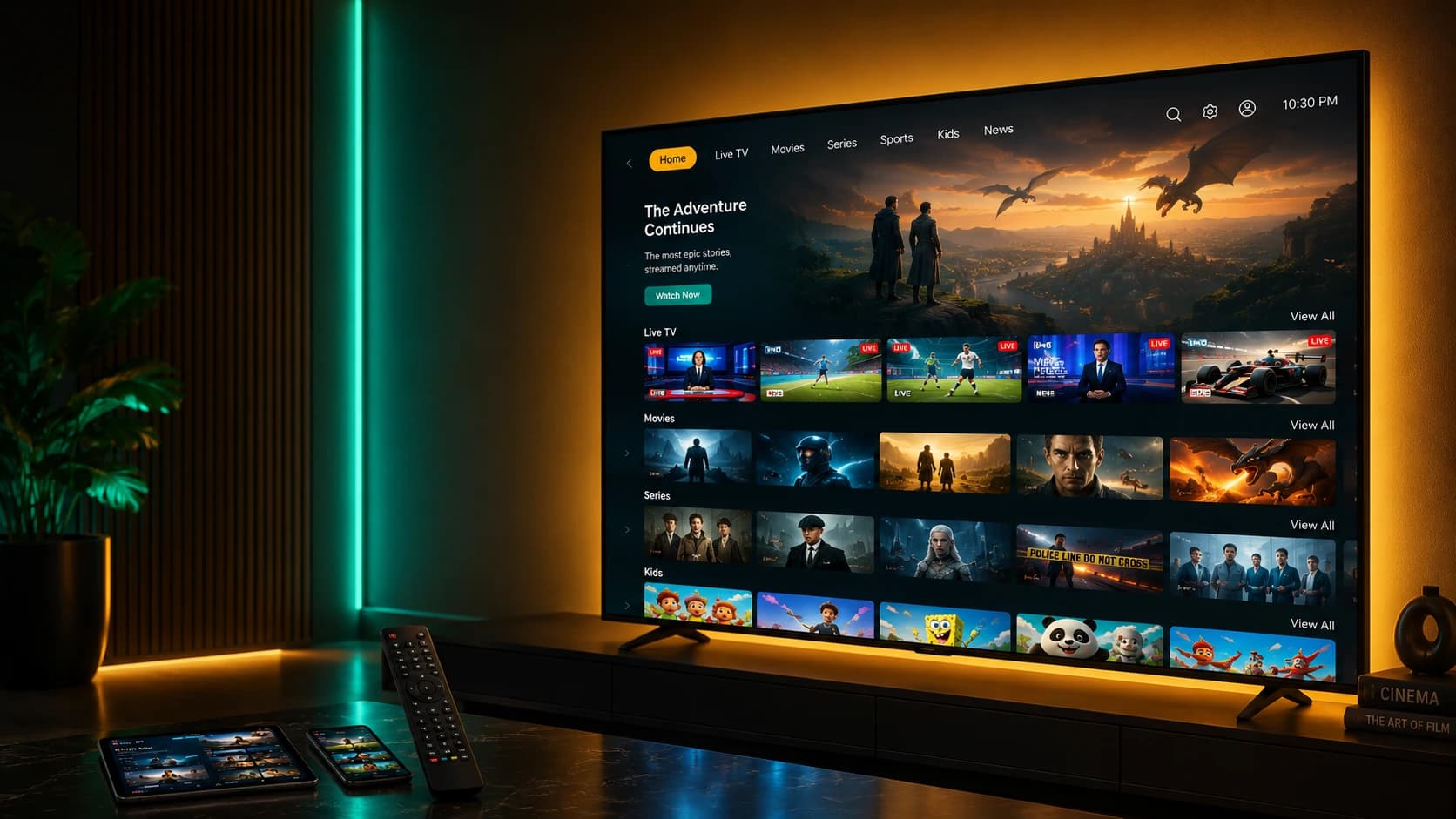 IPTV Dubai Hero Background